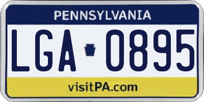 PA license plate LGA0895