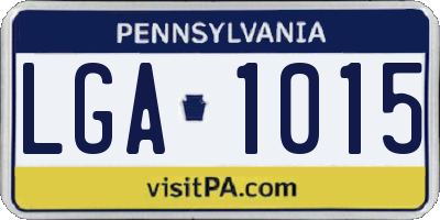 PA license plate LGA1015