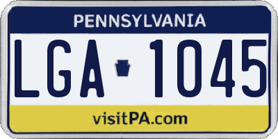 PA license plate LGA1045