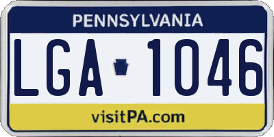 PA license plate LGA1046
