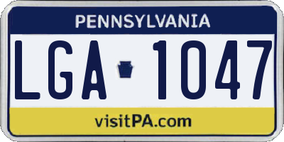 PA license plate LGA1047