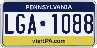 PA license plate LGA1088