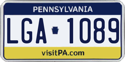 PA license plate LGA1089