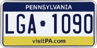 PA license plate LGA1090