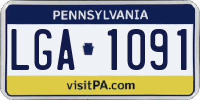 PA license plate LGA1091