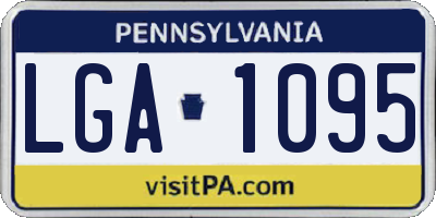 PA license plate LGA1095