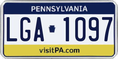 PA license plate LGA1097