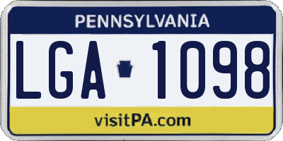 PA license plate LGA1098
