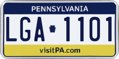 PA license plate LGA1101