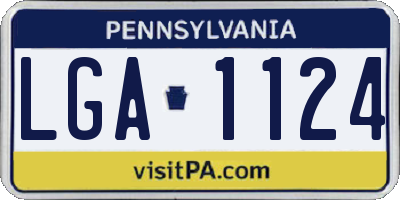 PA license plate LGA1124