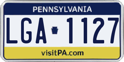 PA license plate LGA1127