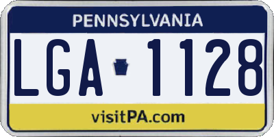 PA license plate LGA1128