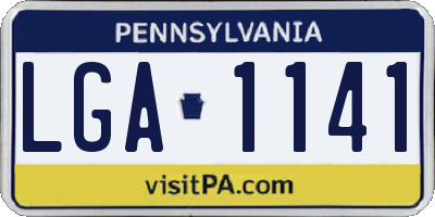 PA license plate LGA1141