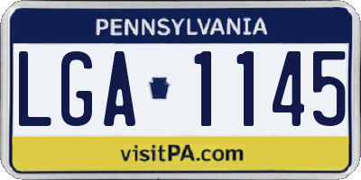 PA license plate LGA1145