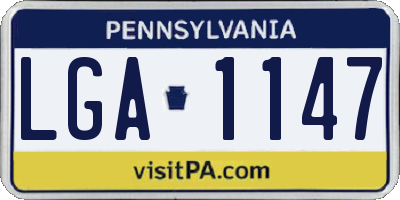 PA license plate LGA1147