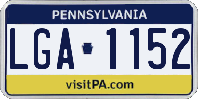 PA license plate LGA1152