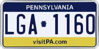 PA license plate LGA1160