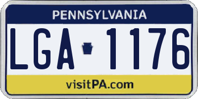 PA license plate LGA1176