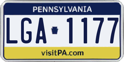 PA license plate LGA1177