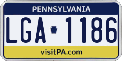 PA license plate LGA1186