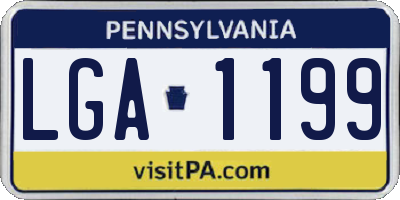 PA license plate LGA1199
