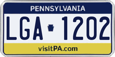 PA license plate LGA1202