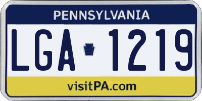 PA license plate LGA1219