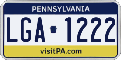 PA license plate LGA1222