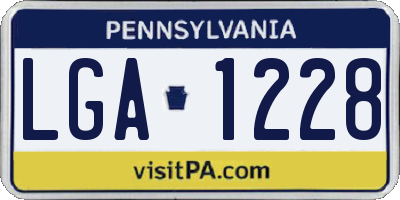 PA license plate LGA1228