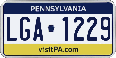 PA license plate LGA1229