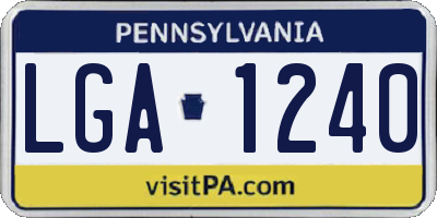 PA license plate LGA1240