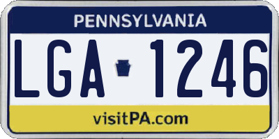 PA license plate LGA1246