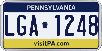 PA license plate LGA1248