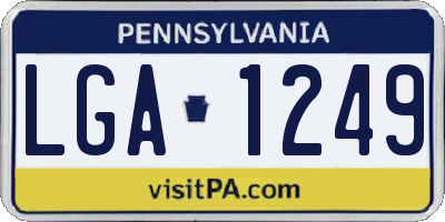 PA license plate LGA1249