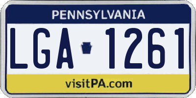 PA license plate LGA1261