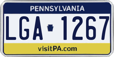 PA license plate LGA1267