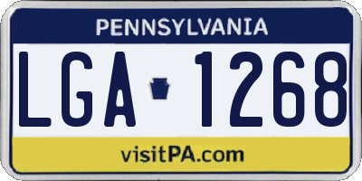 PA license plate LGA1268