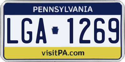 PA license plate LGA1269