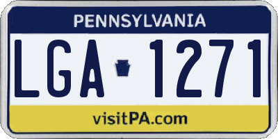 PA license plate LGA1271