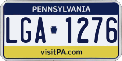 PA license plate LGA1276