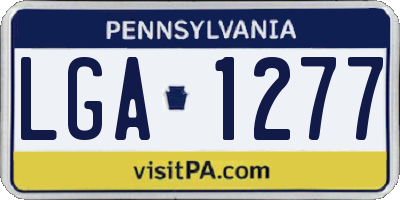 PA license plate LGA1277