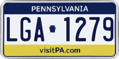 PA license plate LGA1279