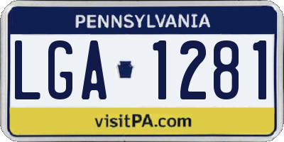 PA license plate LGA1281