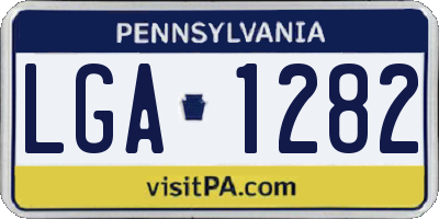 PA license plate LGA1282