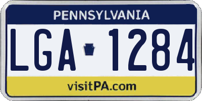 PA license plate LGA1284