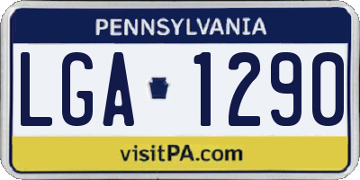 PA license plate LGA1290