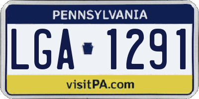PA license plate LGA1291