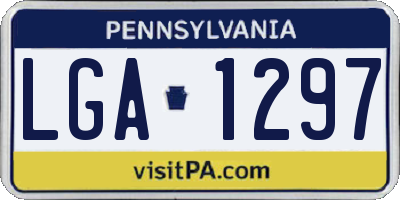 PA license plate LGA1297