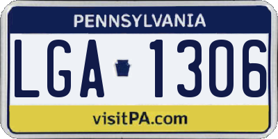 PA license plate LGA1306