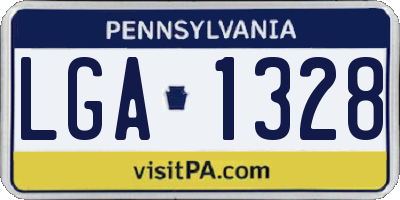 PA license plate LGA1328